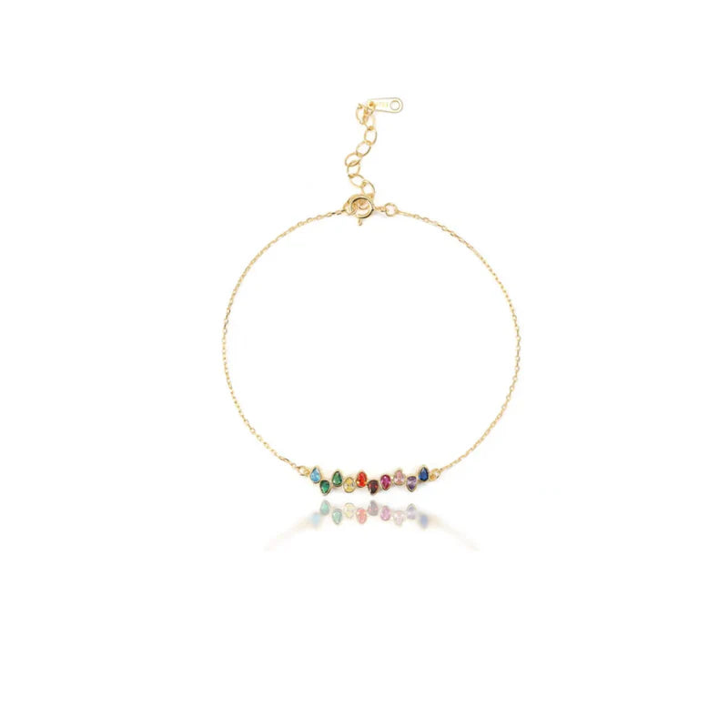 Pulsera con circonitas de colores.